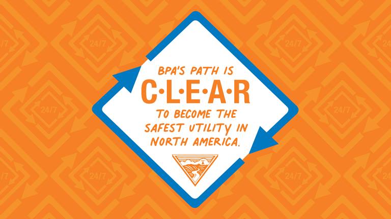orange background with a white square in the center that says 
