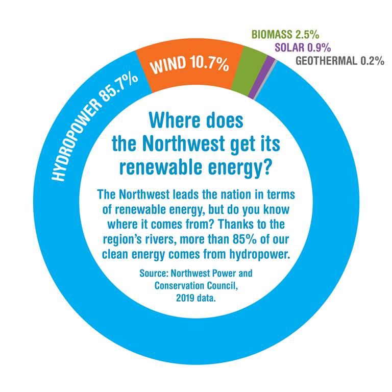 hydropower as a percentage of renewables
