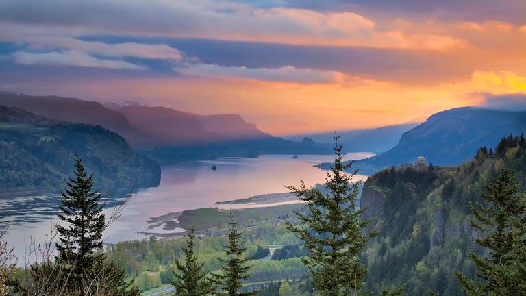 gorge sunset
