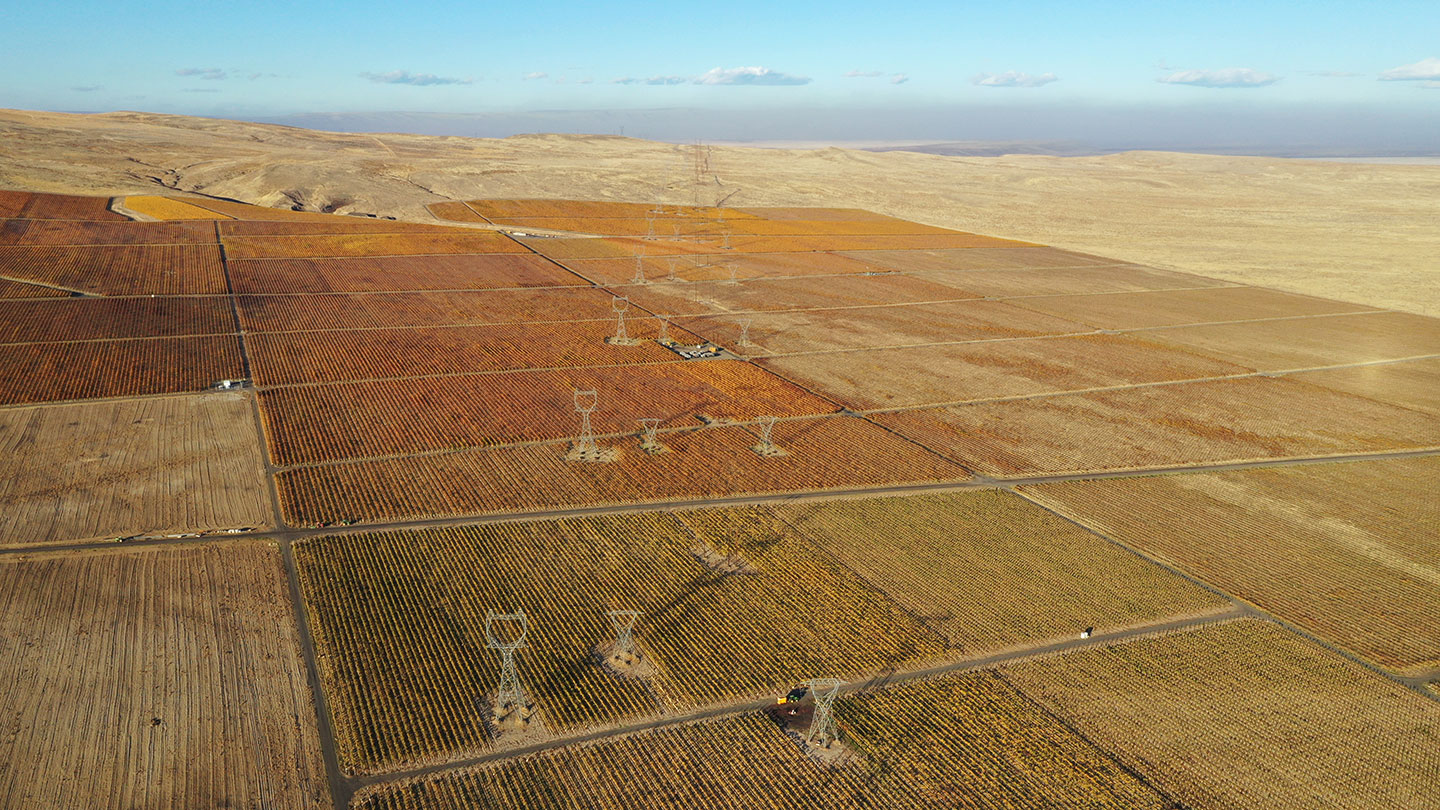 Done footage of transmission towers