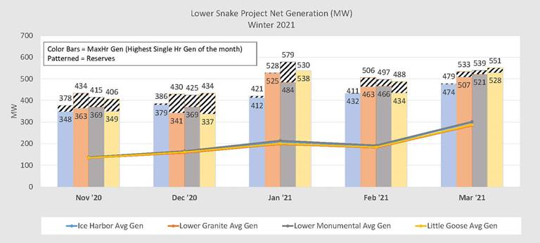 Net generation chart 2021