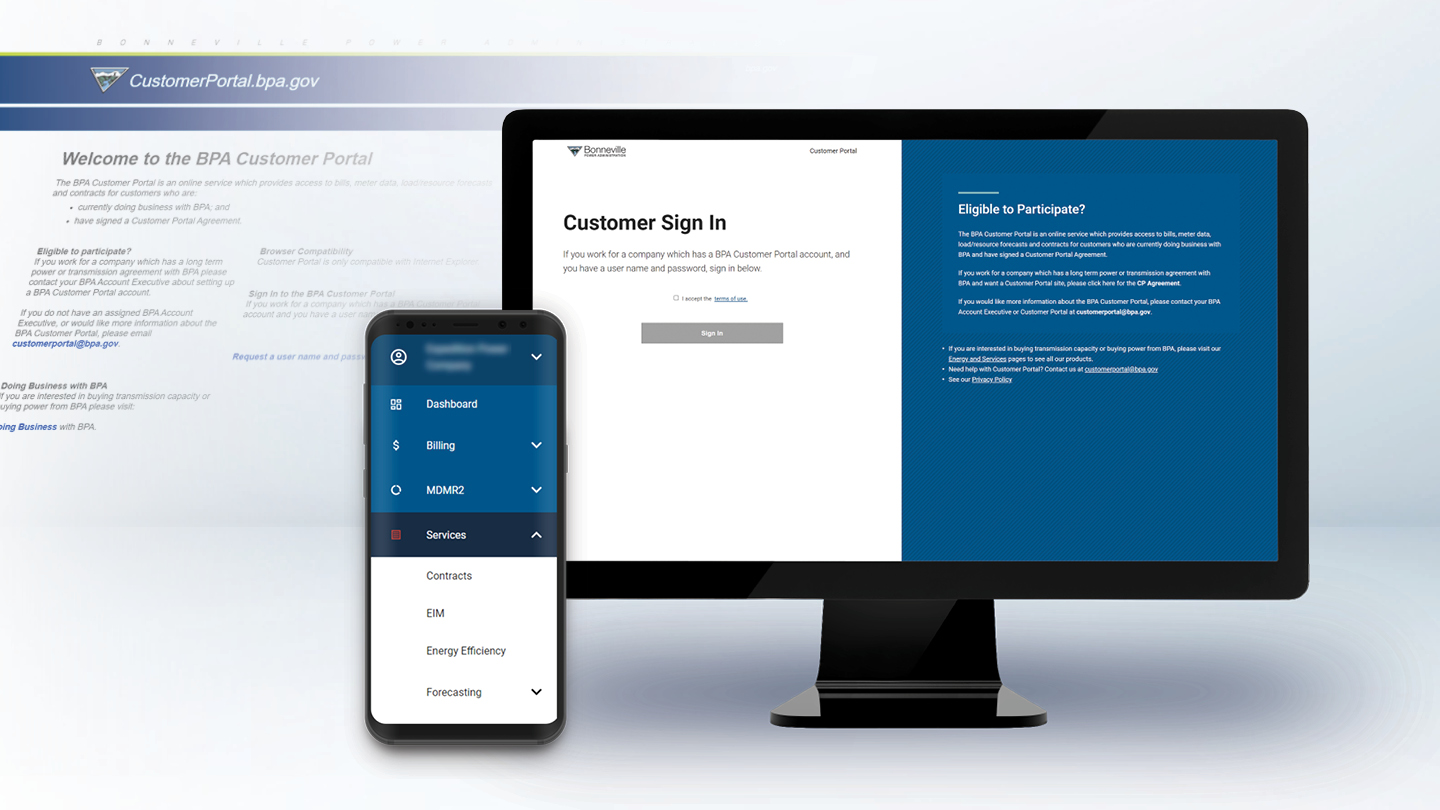 BPA is preparing to launch the new Customer Portal website, including the new Meter Data Management Reporting interface, the weekend of April 8-10 starting at 6 p.m. Customers will be able to access the new site on Monday, April 11