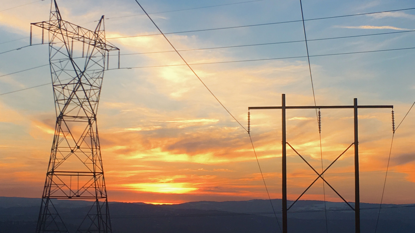 transmission lines and clouds