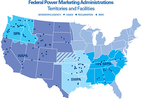 Federal Power Marketing Administrations Map
