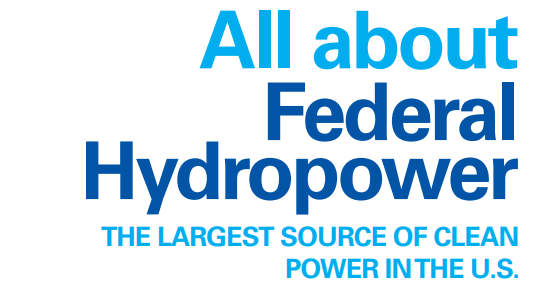 Words "all about federal hydropower" from infographic