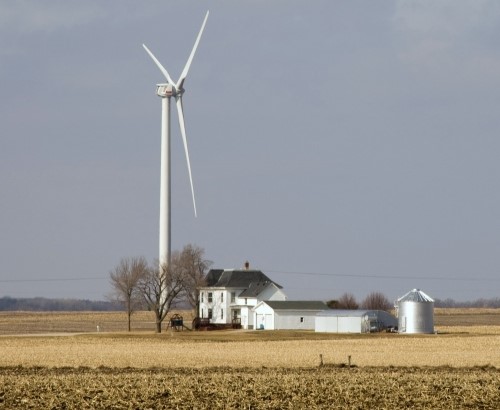 Image of windmill in field